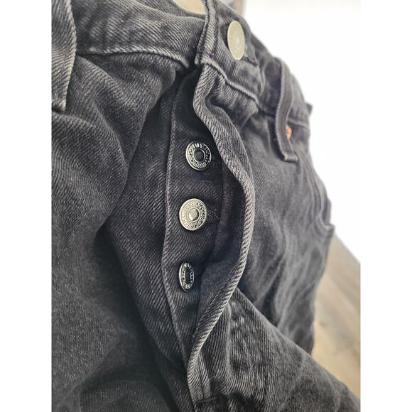 Levi's Women's 501 Button Fly Black Fray Shorts size‎ 31 #P2 - Picture 6 of 6
